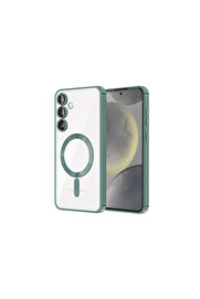 Evi̇mdeyokyok Samsung Galaxy S23 Plus Kılıf Kross Magneti̇csafe Kapak - Koyu Yeşi̇l