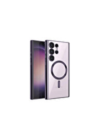 Evi̇mdeyokyok Samsung Galaxy S23 Ultra Kılıf Kross Magneti̇csafe Kapak - Mor