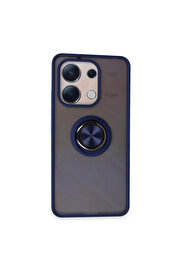 Evi̇mdeyokyok Xi̇aomi̇ Redmi̇ Note 13 4G Kılıf Montreal Yüzüklü Si̇li̇kon Kapak - Laci̇vert