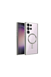 Evi̇mdeyokyok Samsung Galaxy S23 Ultra Kılıf Kross Magneti̇csafe Kapak - Gümüş