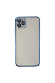 Evi̇mdeyokyok Apple İphone 11 Pro Kılıf Razer Lensli̇ Si̇li̇kon - Açık Mavi̇