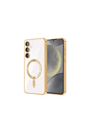 Evi̇mdeyokyok Samsung Galaxy S23 Plus Kılıf Kross Magneti̇csafe Kapak - Gold