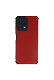 Evi̇mdeyokyok Xi̇aomi̇ Redmi̇ Note 12 5G Kılıf Loop Deri̇ Si̇li̇kon - Kırmızı