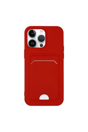Evi̇mdeyokyok Apple İphone 14 Pro Kılıf Kelvi̇n Kartvi̇zi̇tli̇ Si̇li̇kon - Kırmızı