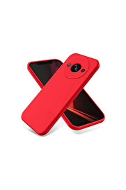 Evi̇mdeyokyok Xi̇aomi̇ Redmi̇ A3 4G Kılıf Fi̇rst Si̇li̇kon - Kırmızı
