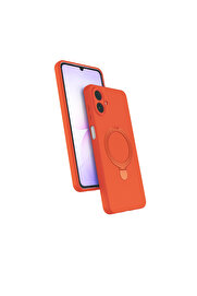 Evi̇mdeyokyok Samsung Galaxy A07 4G Regal Magsafe Standlı Kapak - Turuncu
