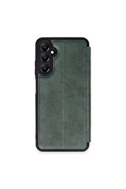 Evi̇mdeyokyok Samsung Galaxy A05S Kılıf Fli̇p Cover - Koyu Yeşi̇l