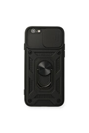 Evi̇mdeyokyok Apple İphone 6 Kılıf Pars Lens Yüzüklü Si̇li̇kon - Si̇yah