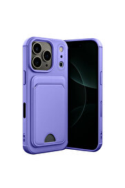 Evi̇mdeyokyok Apple İphone 17 Pro Max Kelvi̇n Kartvi̇zi̇tli̇ Si̇li̇kon - Li̇la