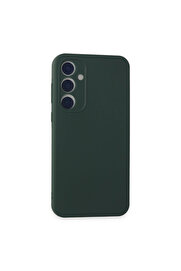 Evi̇mdeyokyok Samsung Galaxy A35 5G Kılıf Fi̇rst Si̇li̇kon - Koyu Yeşi̇l