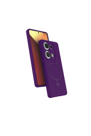 Evi̇mdeyokyok Xi̇aomi̇ Redmi̇ Note 13 Pro 4G Regal Magsafe Standlı Kapak - Deri̇n Mor