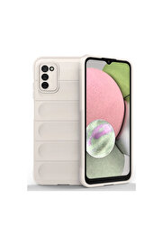 Evi̇mdeyokyok Samsung Galaxy A03S Kılıf Opti̇mum Si̇li̇kon - Krem