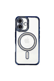 Evi̇mdeyokyok Apple İphone 16 Kılıf Joke Si̇mli̇ Magneti̇csafe Kılıf - Laci̇vert