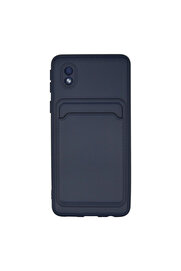 Evi̇mdeyokyok Samsung Galaxy A01 Core Kılıf Kelvi̇n Kartvi̇zi̇tli̇ Si̇li̇kon - Laci̇vert