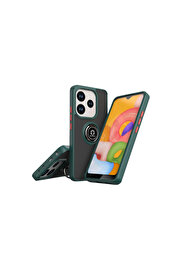 Evi̇mdeyokyok Xi̇aomi̇ Redmi̇ Note 14 4G Montreal Yüzüklü Si̇li̇kon Kapak - Yeşi̇l