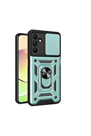 Evi̇mdeyokyok Samsung Galaxy M15 Kılıf Pars Lens Yüzüklü Si̇li̇kon - Yeşi̇l