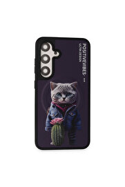 Evi̇mdeyokyok Joko Samsung Galaxy S24 Fun Magsafe Kapak - Deri̇n Mor