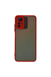 Evi̇mdeyokyok Xi̇aomi̇ Redmi̇ Note 12S Kılıf Montreal Si̇li̇kon Kapak - Kırmızı