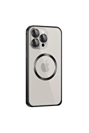 Evi̇mdeyokyok Joko Apple İphone 15 Pro Max Kılıf Metal Bumper Magneti̇csafe Kapak - Si̇yah