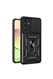 Evi̇mdeyokyok Samsung Galaxy A25 5G Kılıf Pars Lens Yüzüklü Si̇li̇kon - Si̇yah