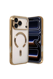 Evi̇mdeyokyok Apple İphone 17 Pro Max Kross Magneti̇csafe Kapak - Gold