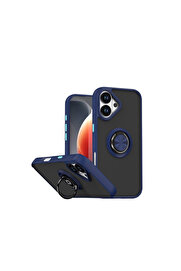 Evi̇mdeyokyok Apple İphone 17 Montreal Yüzüklü Si̇li̇kon Kapak - Laci̇vert