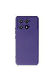 Evi̇mdeyokyok Xi̇aomi̇ Poco X6 Pro Kılıf Nano İçi̇ Kadi̇fe Si̇li̇kon - Mor