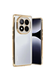Evi̇mdeyokyok Xi̇aomi̇ Redmi̇ Note 14 Pro 4G Kılıf Razer Lensli̇ Si̇li̇kon - Gold