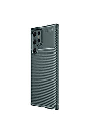 Evi̇mdeyokyok Samsung Galaxy S25 Ultra Kılıf Auto Focus Karbon Kapak - Koyu Yeşi̇l