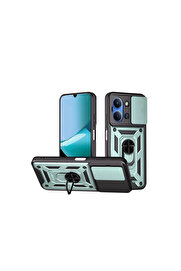 Evi̇mdeyokyok Xi̇aomi̇ Redmi̇ 15C 4G Pars Lens Yüzüklü Si̇li̇kon - Yeşi̇l