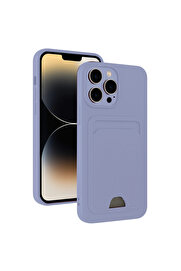 Evi̇mdeyokyok Apple İphone 13 Pro Max Kılıf Kelvi̇n Kartvi̇zi̇tli̇ Si̇li̇kon - Li̇la
