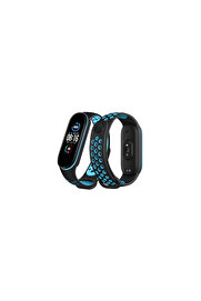 Evi̇mdeyokyok Xi̇aomi̇ Mi̇ Band 6 Spor Deli̇kli̇ Kordon - Si̇yah-Mavi̇