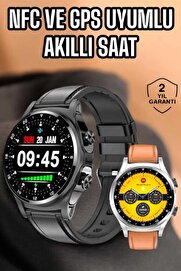 Ethab Giyim Akıllı Saat Titreşimli Pusula Nabız Ve Tansiyon Ölçer Nfc Uyumlu - Glst9813-2738