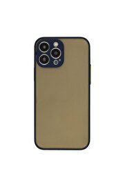 Evi̇mdeyokyok Apple İphone 15 Pro Kılıf Montreal Si̇li̇kon Kapak - Laci̇vert
