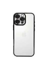 Evi̇mdeyokyok Apple İphone 16 Pro Kılıf Razer Lensli̇ Si̇li̇kon - Si̇yah