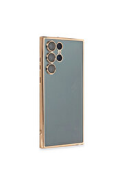 Evi̇mdeyokyok Samsung Galaxy S22 Ultra Kılıf Razer Lensli̇ Si̇li̇kon - Gold