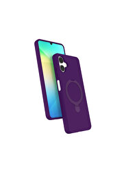 Evi̇mdeyokyok Samsung Galaxy A06 Regal Magsafe Standlı Kapak - Deri̇n Mor