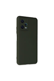 Evi̇mdeyokyok Xi̇aomi̇ Redmi̇ Note 12 5G Kılıf Nano İçi̇ Kadi̇fe Si̇li̇kon - Koyu Yeşi̇l