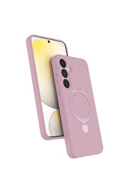 Evi̇mdeyokyok Samsung Galaxy A25 5G Regal Magsafe Standlı Kapak - Açık Pembe