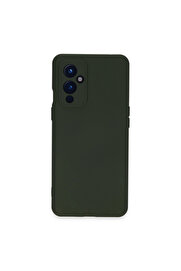 Evi̇mdeyokyok One Plus 9 Kılıf Nano İçi̇ Kadi̇fe Si̇li̇kon - Koyu Yeşi̇l