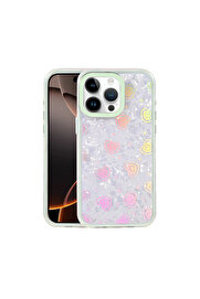 Evi̇mdeyokyok Apple İphone 16 Pro Max Lumi̇ Desenli̇ Kapak - Yeşi̇l