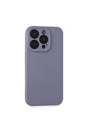 Evi̇mdeyokyok Apple İphone 15 Pro Kılıf Nano İçi̇ Kadi̇fe Si̇li̇kon - Li̇la