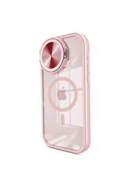 Evi̇mdeyokyok Apple İphone 14 Pro Max Kılıf Teleskop Lens Magsafe Si̇li̇kon Kapak - Pembe