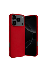 Evi̇mdeyokyok Apple İphone 17 Pro Max Nano İçi̇ Kadi̇fe Si̇li̇kon - Kırmızı