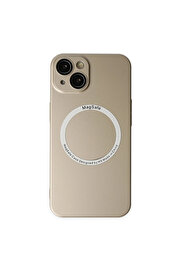 Evi̇mdeyokyok Apple İphone 14 Plus Kılıf Jack Magneti̇csafe Lens Si̇li̇kon - Gold
