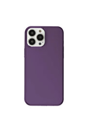 Evi̇mdeyokyok Apple İphone 14 Pro Max Kılıf Pc Sert Şeffaf Kapak - Mor