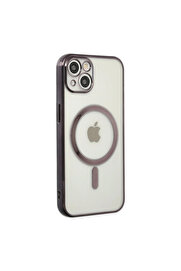 Evi̇mdeyokyok Apple İphone 14 Plus Kılıf Magneti̇csafe Lazer Si̇li̇kon - Si̇yah