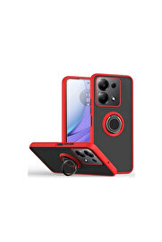 Evi̇mdeyokyok Xi̇aomi̇ Redmi̇ Note 13 Pro 5G Kılıf Montreal Yüzüklü Si̇li̇kon Kapak - Kırmızı
