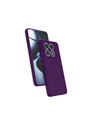 Evi̇mdeyokyok Xi̇aomi̇ Mi̇ 14T Pro Regal Magsafe Standlı Kapak - Deri̇n Mor