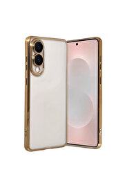 Evi̇mdeyokyok Samsung Galaxy S25 Edge Razer Lensli̇ Si̇li̇kon - Gold